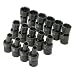 SK Hand Tools 33350 15-Piece 3/8-Inch Drive 6 Point Swivel Metric High Visibility Impact Socket Set