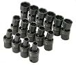 SK Hand Tools 33350 15-Piece 3/8-Inch Drive 6 Point Swivel Metric High Visibility Impact Socket Set