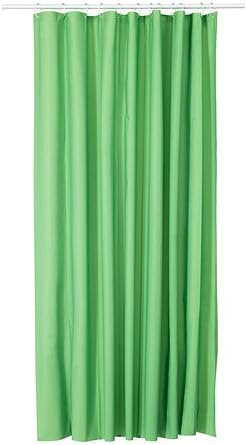 Shower curtain liner mildew resistant Fabric shower curtain liner / green