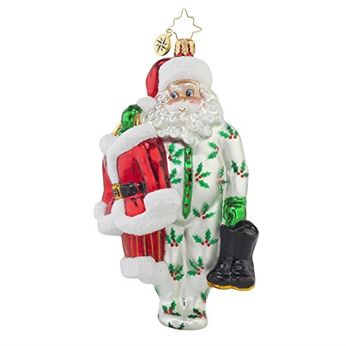 Christopher Radko Ready to Wear Santa Glass Christmas Ornament - 5.75