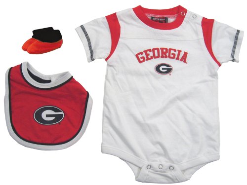 Adidas Georgia Bulldogs Team Color Infant Bib and Bootie Set - Red-18 Mth