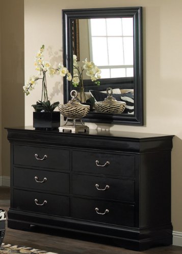 Carrington Black 6 Drawer Dresser