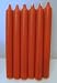 Candles – Set of 6 Bright Orange Bistro Style Dinner Candles