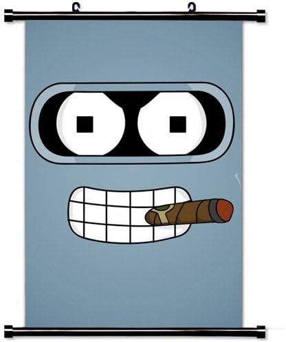 Home Decor Music (Hot singer) poster with Futurama Robot Head Wall Scroll Poster Fabric Painting 24 X 36 Inch (60cm X 90 cm)