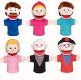 Review PlushPups Puppets  / PlushPups Puppets Caucasian Family of 6 Moving-Mouth Hand Puppets