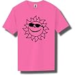 Sun w/ sunglasses Short Sleeve Bright Neon T-Shirt - Available in 5 bright colors
