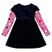 Coralup Little Girls Skirt Autumn Long Sleeve Dress(Navy,5-6 Years)