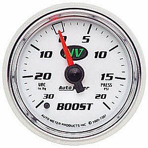 AUTO METER7307 NV 2-1/16" 30 in. Hg/20 PSI Mechanical Vacuum/Boost Gauge