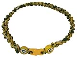 Green Bay Packers NFL Titanium 3 Rope Tornado / Twist Necklace GREEN & YELLOW 18 Inches *2012-2013 Style*