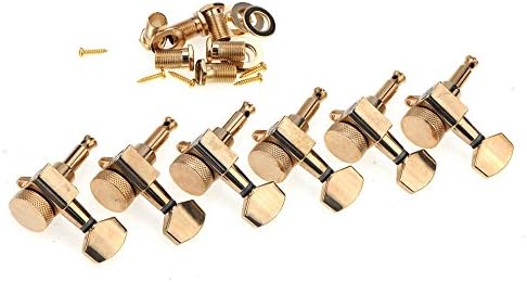 hongyujj A Set of 6PC 6R Right Gold Plated Locking String Tuning Pegs Machine Heads for ACOUSTIC Guitar