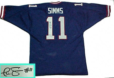 Phil Simms New York Giants Autographed Throwback Jersey