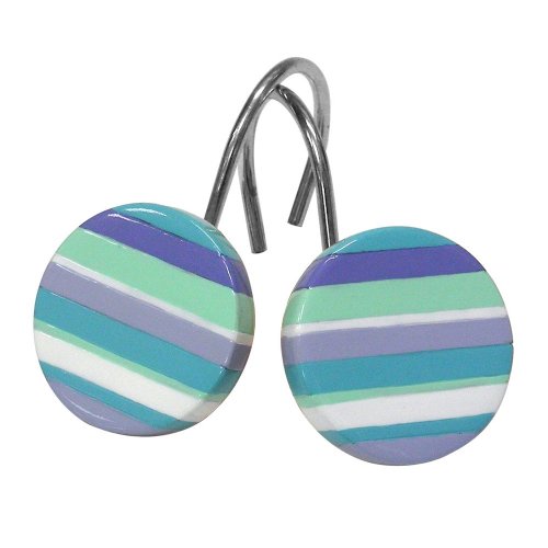 Palm Beach Stripe Resin Hooks Blue