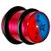 12mm Red Anodized Titanium Blinking Plug