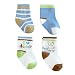 Just One Year Scalloped Socks 4-pk. - Blue (0-9 mos.)