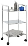 Wenko 16928100 Badwagen Venice - 3 Etagen, Chrom, 39 x 72 x 32.5 cm