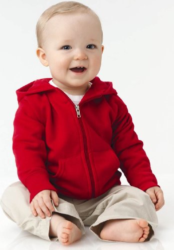Rabbit Skins Infant Hooded Full-Zip Sweatshirt. 3446