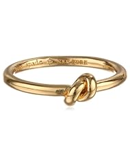 kate spade new york "Sailors Knot" Jet and Clear Ring, Size 7