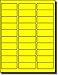 600 Fluorescent Neon Yellow Die-Cut Adhesive Laser or Inkjet Printer Labels - 1
