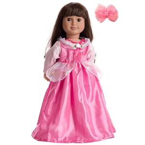 Little Adventures Sleeping Beauty 18 Doll Dress w Free Bow - Fits American Girl,... by