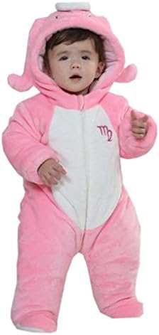 Reutry Baby Flannel Jumpsuit Romper Pajama Sleepwear Onesie Clothes Virgo (Size100)