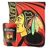 CHICAGO BLACKHAWKS Fleece Blanket Throw 50" by 60" NHL