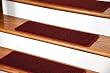 Dean Serged DIY Carpet Stair Treads 27" x 9" - Ruby Red PLUSH with Double-Sided Tape Included