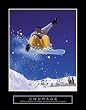 Courage - Snowboarder, Motivational Poster