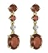 10k Yellow Gold Garnet and Diamond Earrings