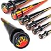 Acrylic Tapers - Hot Flame Logo - Red, Yellow, Black - 0G - Sold in Pairs