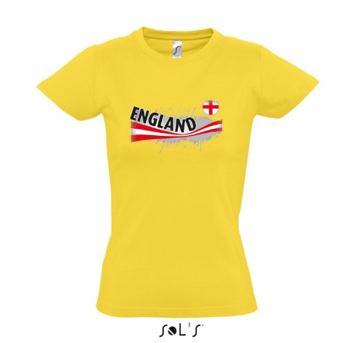 Fanshirt-Damen ENGLAND Ländershirt EM / WM Trikot S-XXL , Gold , S
