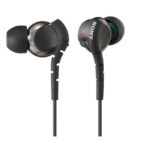 Sony MDREX310LPB Monitor Series Headphones with Noise Isolation Earbuds - Black