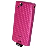 がうがう！ docomo Xperia arc (SO-01C) / X12 Clear Soft Case Daiamond Mold Pattern, Clear Pink クリアソフトケース, クリアー・ピンク X12-CVD-04