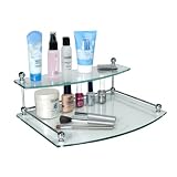 Two Tier Glass Vanity Tray