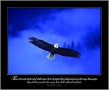 Christian Poster - Eagle in the Mist - Motivational and Inspirational Poster