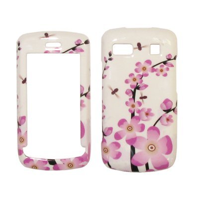 Pink and White Spring Flowers Design Snap-On Cover Hard Case Cell Phone Protector for LG Xenon GR500 [No Belt Clip Hole] [Accessory Export Packaging]