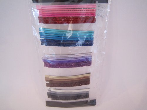 50 multi-coloured hair clips