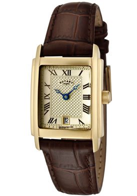 ROTARY Watches:Women's Champagne Textured Dial Brown Leather Images