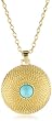 Trina Turk Gold And Turquoise-Color Medallion Necklace