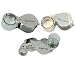Lot of 3 Jewelers Eye Loupes - 30x dual 20x-10x 10x Combo Loupe Magnifier Tool - silver tone