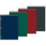 Rediform Porta-Desk Notebook, College Margin, Assorted, 1 Subject, 80 Pages (31186)