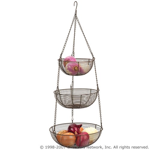Childrens Toyshop  Kitchen & Housewares : Bronze Wire Hanging Baskets BZ 309