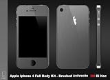 IPhone 4 ANTHRACITE (Metal series) FULL BODY SKIN KIT