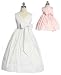 New Criss Cross Bow Pageant/Party Dress (White, Ivory or Pink) 2 to 12 Girls ~ Wonderful for Flower Girls