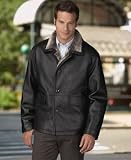 Weatherproof Leather Car Coat With Smooth Pile Lining