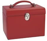 Davidt's - 702077 - Boite &agrave; bijoux Mixte - Cro&ucirc;te de Cuir de Bovin - Rouge - 24.5x19x18 cm