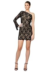 Lace One Shoulder Polyester Cocktail Evening Dress 