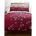 Novella Bordeaux Red Single Bedding Quilt Duvet Cover Covers, 2 Designs For Price Of 1 (reversible)