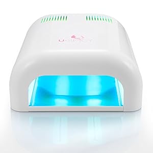 USpicy® MACARON 36W Nail Dryer UV Lamp/ Light For Acrylic Gelish & Shellac Curing Upgraded with Sliding Tray & Timer Setting SPA Equipment + Free USpicy Highly UV Protective Gloves