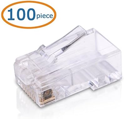 Cable Matters 100 Pcs Cat 6 Modular Plugs Rj45 for Stranded Cable