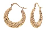 14K Yellow Gold Shrimp Hoop Earrings